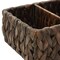 Casafield Set of 2 Water Hyacinth Divided Basket Organizers - Woven Bins for Bathroom, Bedroom, Laundry, Pantry, Shelves